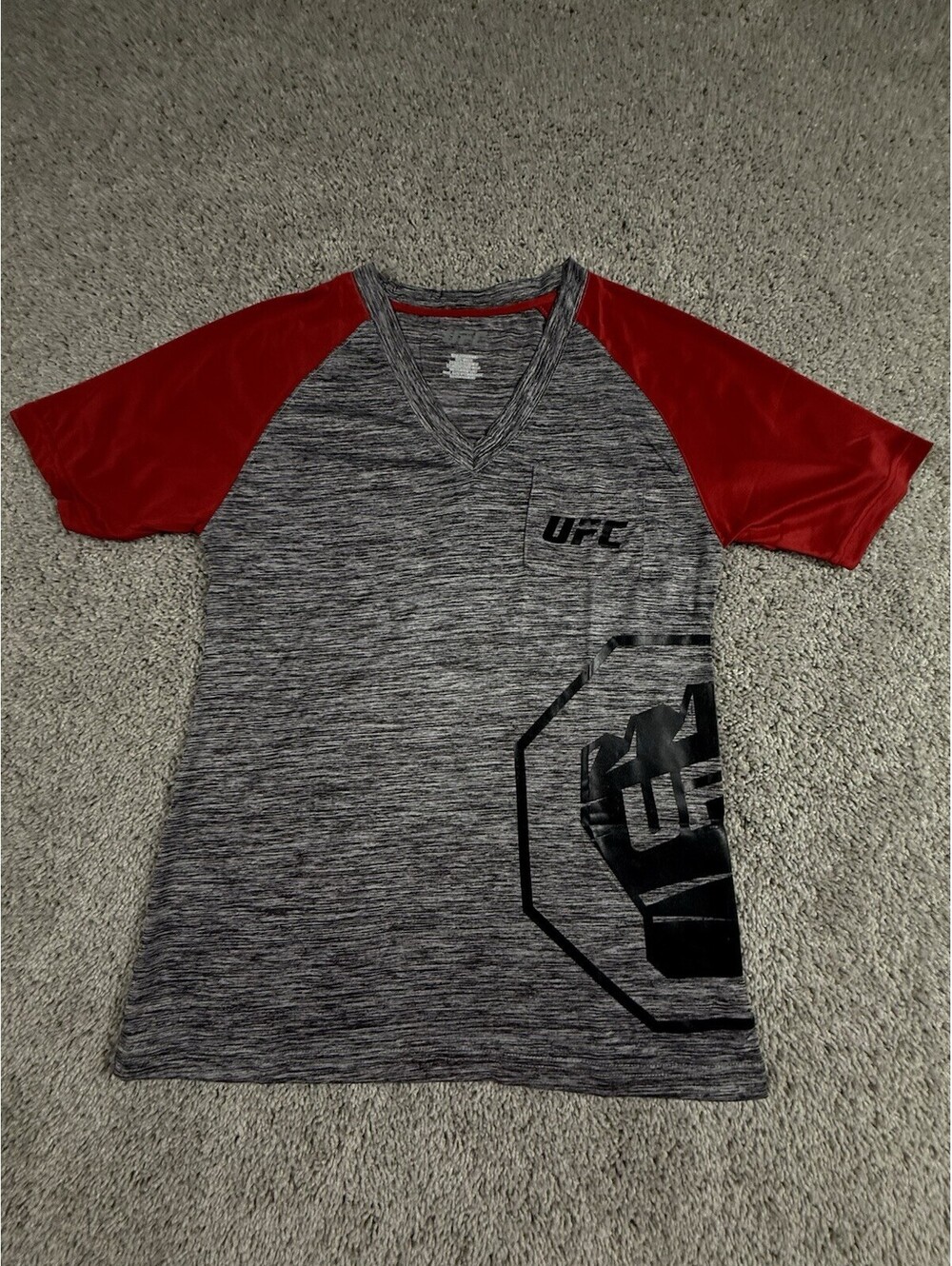 UFC Womens Size Small Fist Logo Space Dye T Shirt Brand New🔥